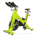 Gym green color indoor spinning bike exercise machine
